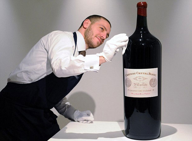 144 pohár Château Cheval Blanc egyetlen palackból